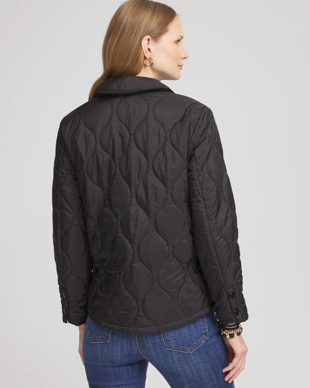 Faux Nylon Quilted Jacket - image 3